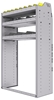 25-3558-3 Profiled back bin separator combo Shelf unit 34.5"Wide x 15.5"Deep x 58"High with 3 shelves