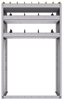 25-3558-3 Profiled back bin separator combo Shelf unit 34.5"Wide x 15.5"Deep x 58"High with 3 shelves