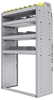 25-3558-4 Profiled back bin separator combo Shelf unit 34.5"Wide x 15.5"Deep x 58"High with 4 shelves