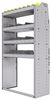 25-3563-4 Profiled back bin separator combo Shelf unit 34.5"Wide x 15.5"Deep x 63"High with 4 shelves