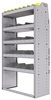 25-3563-5 Profiled back bin separator combo Shelf unit 34.5"Wide x 15.5"Deep x 63"High with 5 shelves