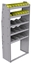 25-3572-5 Profiled back bin separator combo Shelf unit 34.5"Wide x 15.5"Deep x 72"High with 5 shelves