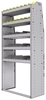 25-3572-5 Profiled back bin separator combo Shelf unit 34.5"Wide x 15.5"Deep x 72"High with 5 shelves