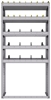 25-3572-5 Profiled back bin separator combo Shelf unit 34.5"Wide x 15.5"Deep x 72"High with 5 shelves