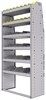 25-3572-6 Profiled back bin separator combo Shelf unit 34.5"Wide x 15.5"Deep x 72"High with 6 shelves
