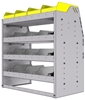 25-3836-4 Profiled back bin separator combo Shelf unit 34.5"Wide x 18.5"Deep x 36"High with 4 shelves