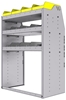 25-3848-3 Profiled back bin separator combo Shelf unit 34.5"Wide x 18.5"Deep x 48"High with 3 shelves