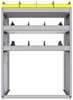 25-3848-3 Profiled back bin separator combo Shelf unit 34.5"Wide x 18.5"Deep x 48"High with 3 shelves