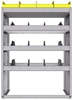 25-3848-4 Profiled back bin separator combo Shelf unit 34.5"Wide x 18.5"Deep x 48"High with 4 shelves