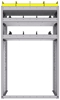 25-3858-3 Profiled back bin separator combo Shelf unit 34.5"Wide x 18.5"Deep x 58"High with 3 shelves