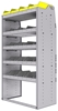 25-3863-5 Profiled back bin separator combo Shelf unit 34.5"Wide x 18.5"Deep x 63"High with 5 shelves