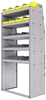 25-3872-5 Profiled back bin separator combo Shelf unit 34.5"Wide x 18.5"Deep x 72"High with 5 shelves