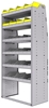 25-3872-6 Profiled back bin separator combo Shelf unit 34.5"Wide x 18.5"Deep x 72"High with 6 shelves