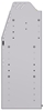 25-4336-3 Profiled back bin separator combo Shelf unit 43"Wide x 13.5"Deep x 36"High with 3 shelves