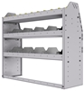 25-4336-3 Profiled back bin separator combo Shelf unit 43"Wide x 13.5"Deep x 36"High with 3 shelves