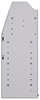 25-4336-4 Profiled back bin separator combo Shelf unit 43"Wide x 13.5"Deep x 36"High with 4 shelves