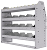 25-4336-4 Profiled back bin separator combo Shelf unit 43"Wide x 13.5"Deep x 36"High with 4 shelves