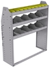 25-4348-3 Profiled back bin separator combo Shelf unit 43"Wide x 13.5"Deep x 48"High with 3 shelves