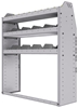 25-4348-3 Profiled back bin separator combo Shelf unit 43"Wide x 13.5"Deep x 48"High with 3 shelves