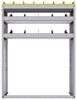 25-4358-3 Profiled back bin separator combo Shelf unit 43"Wide x 13.5"Deep x 58"High with 3 shelves