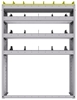 25-4358-4 Profiled back bin separator combo Shelf unit 43"Wide x 13.5"Deep x 58"High with 4 shelves
