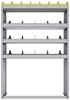 25-4363-4 Profiled back bin separator combo Shelf unit 43"Wide x 13.5"Deep x 63"High with 4 shelves