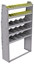 25-4372-5 Profiled back bin separator combo Shelf unit 43"Wide x 13.5"Deep x 72"High with 5 shelves