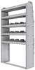 25-4372-5 Profiled back bin separator combo Shelf unit 43"Wide x 13.5"Deep x 72"High with 5 shelves