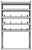 25-4372-5 Profiled back bin separator combo Shelf unit 43"Wide x 13.5"Deep x 72"High with 5 shelves