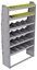 25-4372-6 Profiled back bin separator combo Shelf unit 43"Wide x 13.5"Deep x 72"High with 6 shelves