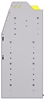 25-4536-4 Profiled back bin separator combo Shelf unit 43"Wide x 15.5"Deep x 36"High with 4 shelves
