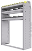 25-4558-3 Profiled back bin separator combo Shelf unit 43"Wide x 15.5"Deep x 58"High with 3 shelves