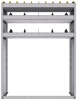 25-4558-3 Profiled back bin separator combo Shelf unit 43"Wide x 15.5"Deep x 58"High with 3 shelves