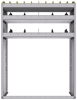 25-4558-3 Profiled back bin separator combo Shelf unit 43"Wide x 15.5"Deep x 58"High with 3 shelves