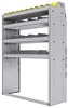 25-4558-4 Profiled back bin separator combo Shelf unit 43"Wide x 15.5"Deep x 58"High with 4 shelves