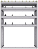 25-4558-4 Profiled back bin separator combo Shelf unit 43"Wide x 15.5"Deep x 58"High with 4 shelves