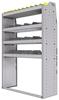 25-4563-4 Profiled back bin separator combo Shelf unit 43"Wide x 15.5"Deep x 63"High with 4 shelves