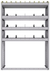 25-4563-4 Profiled back bin separator combo Shelf unit 43"Wide x 15.5"Deep x 63"High with 4 shelves