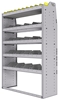 25-4563-5 Profiled back bin separator combo Shelf unit 43"Wide x 15.5"Deep x 63"High with 5 shelves