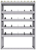 25-4563-5 Profiled back bin separator combo Shelf unit 43"Wide x 15.5"Deep x 63"High with 5 shelves