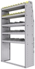 25-4572-5 Profiled back bin separator combo Shelf unit 43"Wide x 15.5"Deep x 72"High with 5 shelves