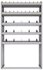 25-4572-5 Profiled back bin separator combo Shelf unit 43"Wide x 15.5"Deep x 72"High with 5 shelves