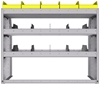 25-4836-3 Profiled back bin separator combo Shelf unit 43"Wide x 18.5"Deep x 36"High with 3 shelves