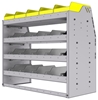 25-4836-4 Profiled back bin separator combo Shelf unit 43"Wide x 18.5"Deep x 36"High with 4 shelves