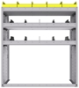 25-4848-3 Profiled back bin separator combo Shelf unit 43"Wide x 18.5"Deep x 48"High with 3 shelves