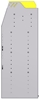 25-4848-4 Profiled back bin separator combo Shelf unit 43"Wide x 18.5"Deep x 48"High with 4 shelves
