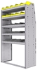 25-4872-5 Profiled back bin separator combo Shelf unit 43"Wide x 18.5"Deep x 72"High with 5 shelves