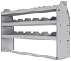 25-5336-3 Profiled back bin separator combo Shelf unit 58.5"Wide x 13.5"Deep x 36"High with 3 shelves