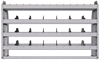 25-5336-4 Profiled back bin separator combo Shelf unit 58.5"Wide x 13.5"Deep x 36"High with 4 shelves
