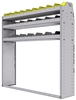 25-5358-3 Profiled back bin separator combo Shelf unit 58.5"Wide x 13.5"Deep x 58"High with 3 shelves